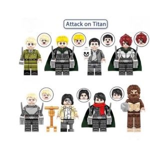 Attack on Titan 8 Minifigure Set - Custom Anime Figure Building Block